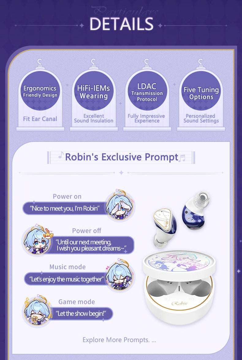 MOONDROP x Honkai: Star Rail ROBIN True Wireless Stereo <JP> - ON HAND
