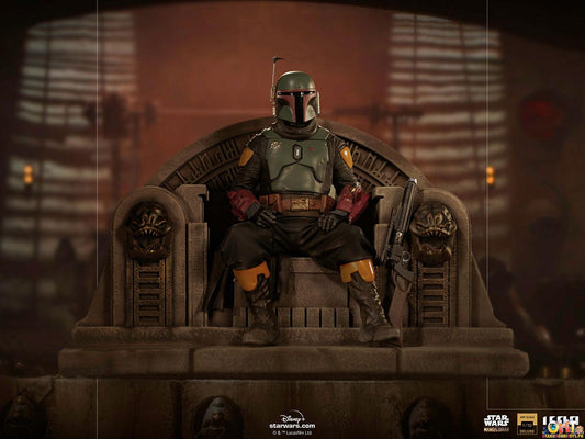 Iron Studios 1/10 Boba Fett on Throne Deluxe Art Scale - The Mandalorian