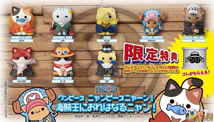Megahouse MEGA CAT PROJECT One Piece Nyan Piece Meow! I'll Become the Pirate King, Meow! (set of 8)【with gift】