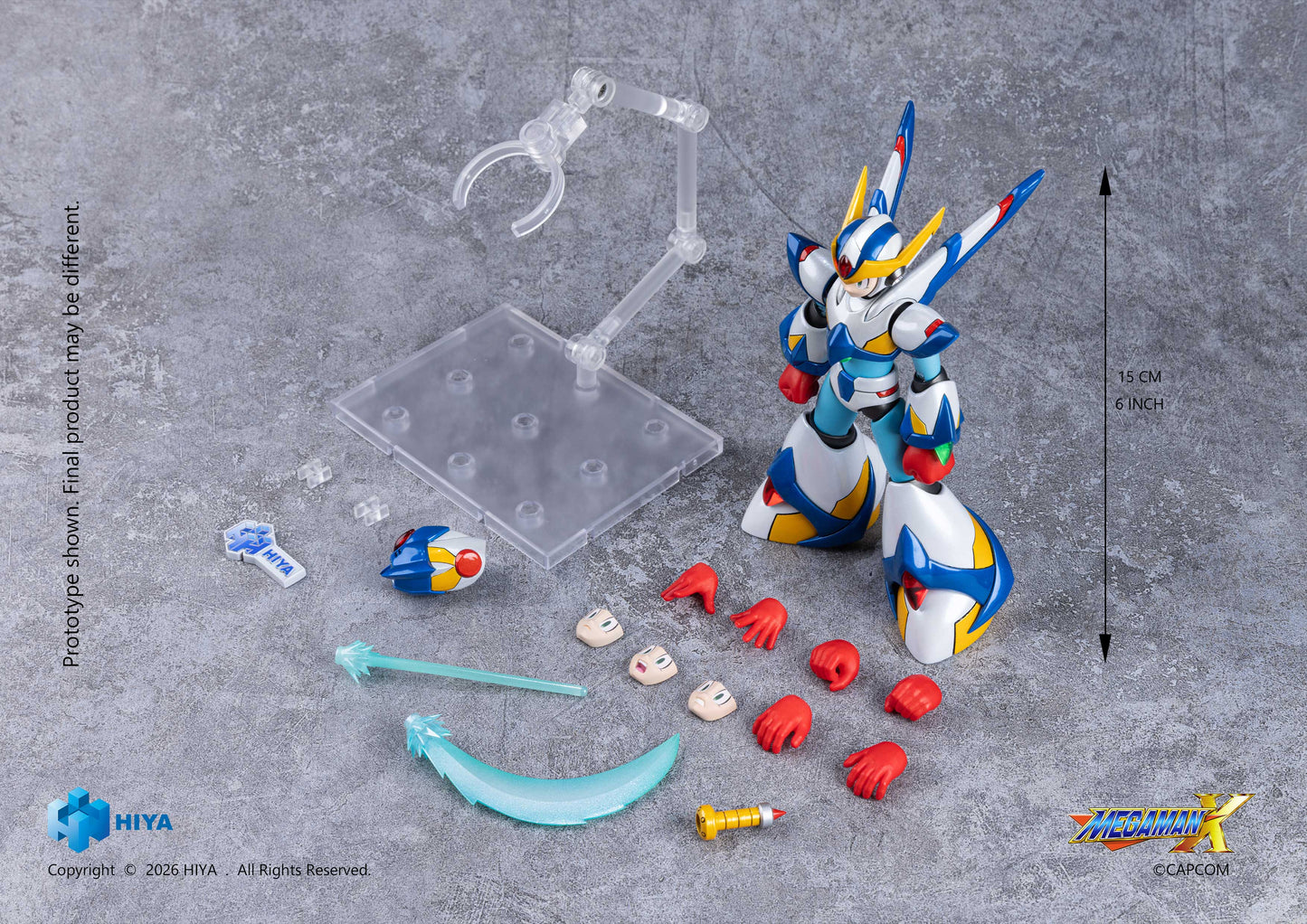 Hiya Toys Mega Man X Series 15cm X Falcon Armor Version Action Figure