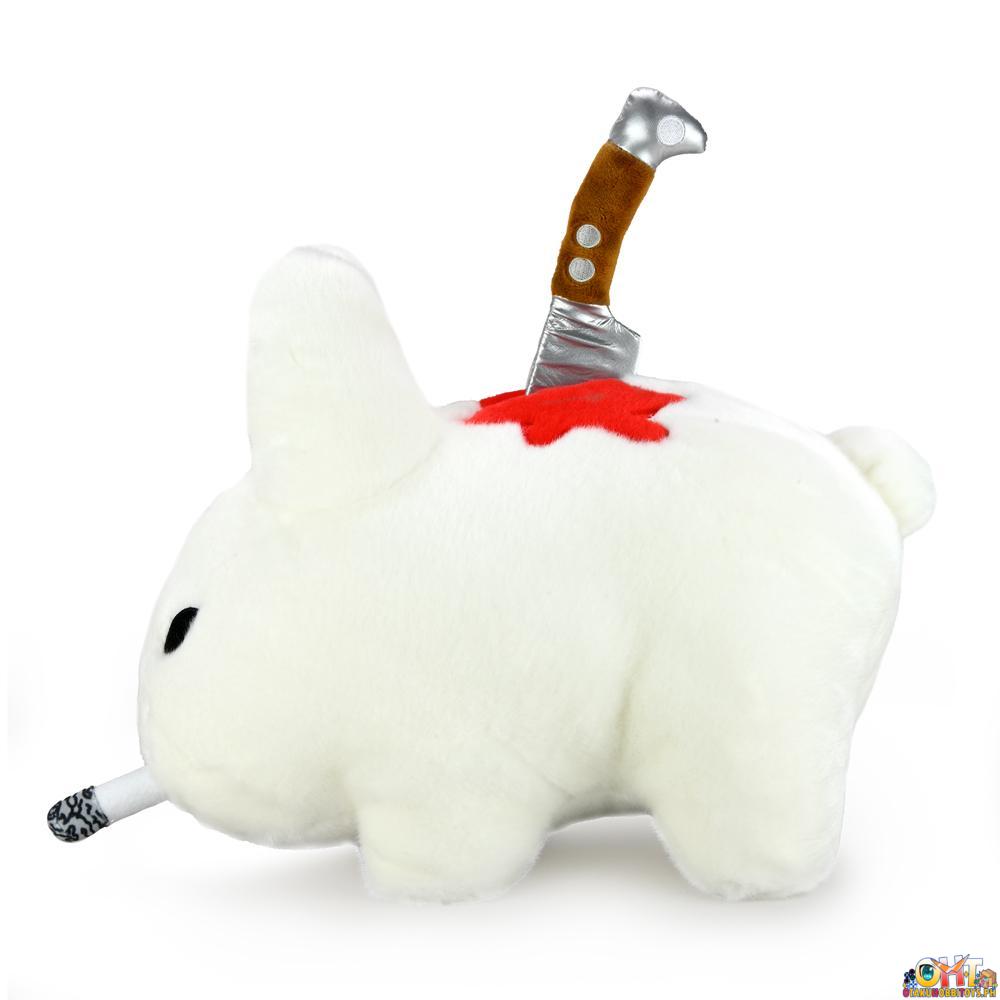 kidrobot Backstab Smorkin Labbit 14" Plush by Frank Kozik - White Edition