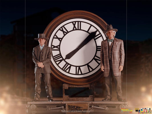 Iron Studios 1/10 Marty and Doc at the Clock Deluxe Art Scale - Back to the Future Part III