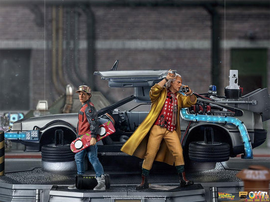 Iron Studios Back to the Future Part II 1/10 DeLorean Full Set Deluxe - Art Scale