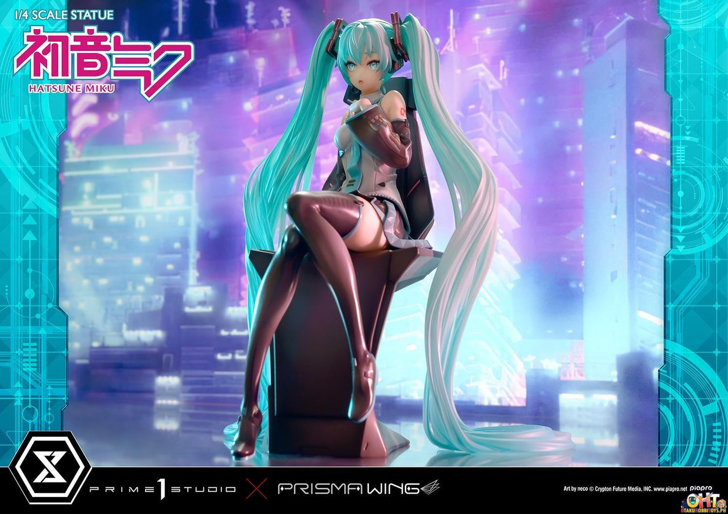 PRISMA WING Piapro Characters 1/4 Hatsune Miku "Art by neco" Scale Statue Bonus Version PWPCL-07S