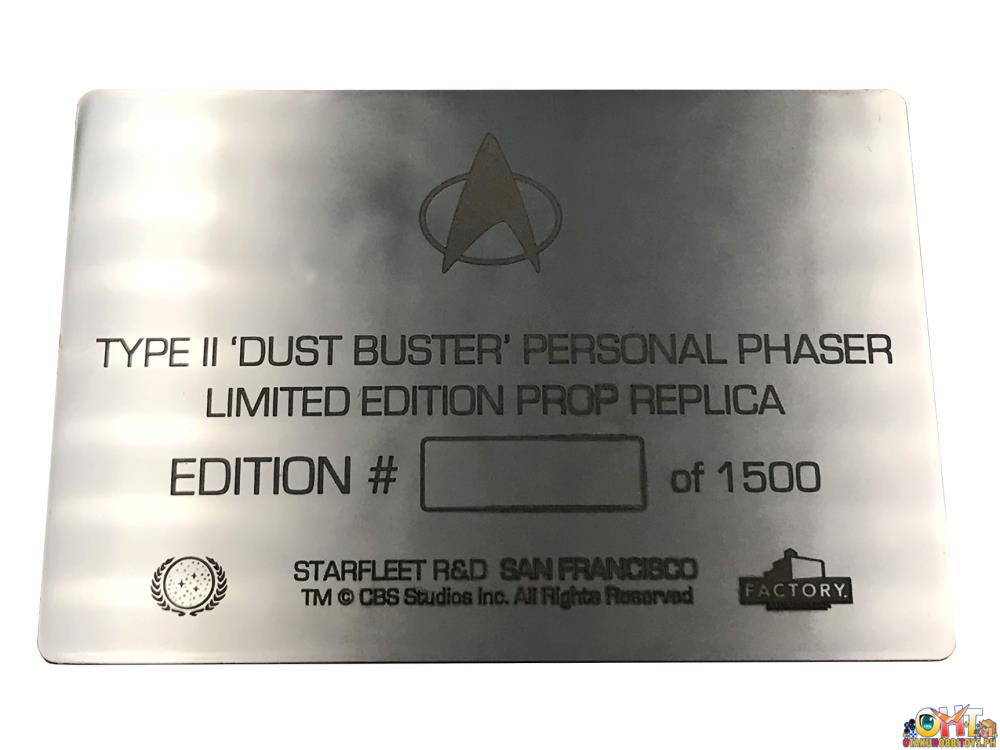 Factory Entertainment Star Trek The Next Generation Type-2 Dust Buster Phaser Limited Edition Prop Replica