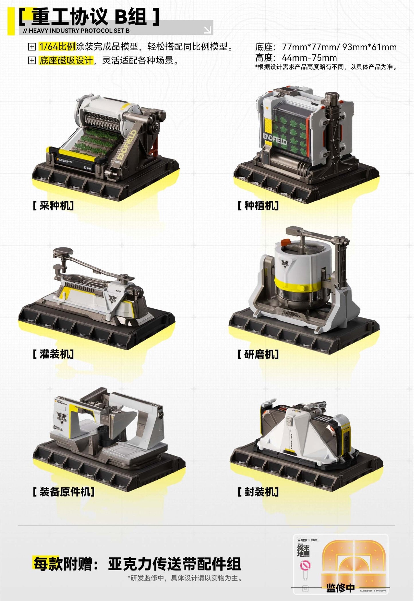 Made In Planetring Arknights: Endfield ZMD-005 Industrial Equipment Blind Box – Heavy Industry Agreement Set B Blind Box Set of 6