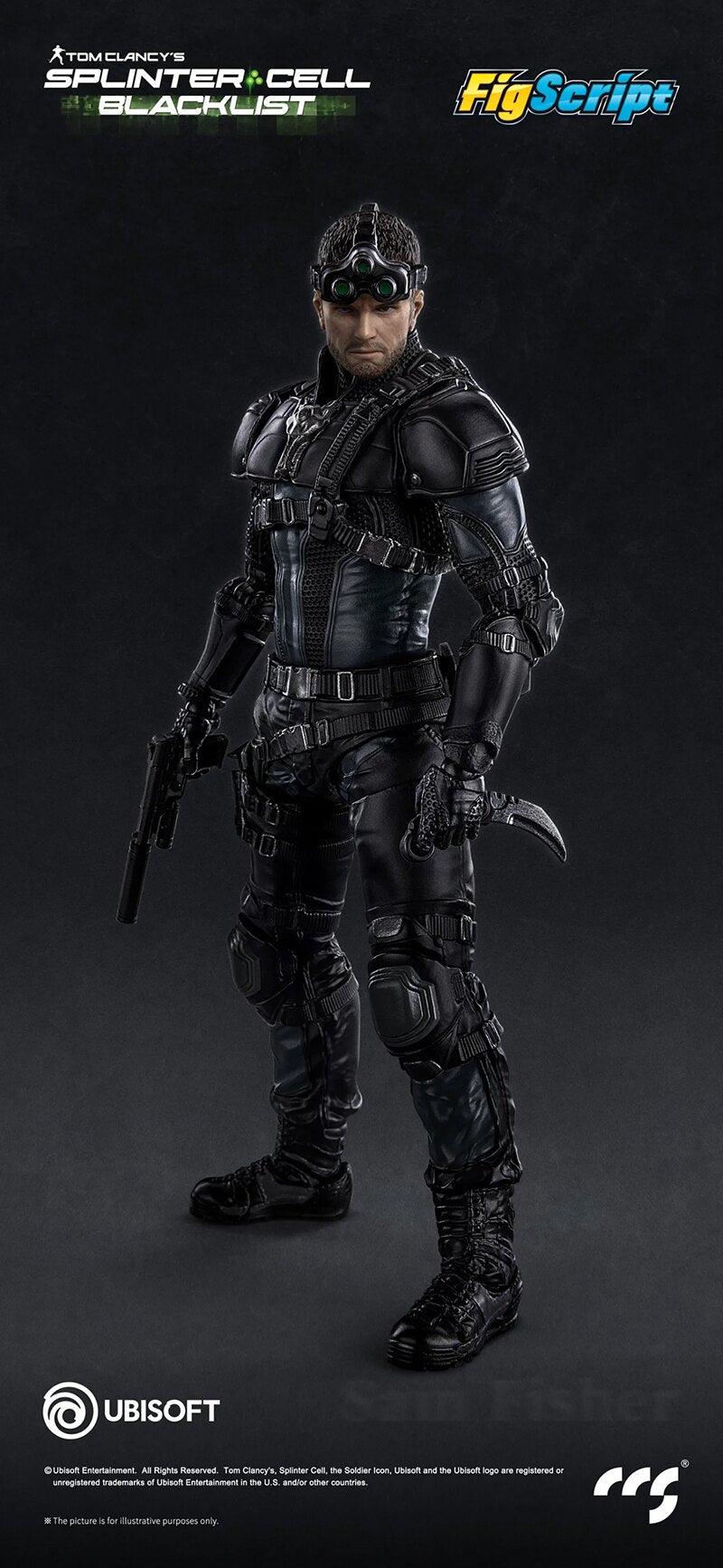 CCS TOYS 17.2cm Splinter Cell Sam Fisher Action Figure
