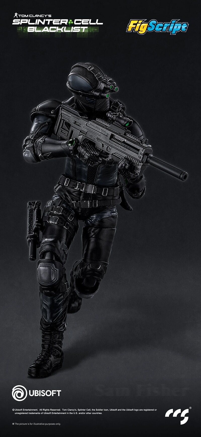 CCS TOYS 17.2cm Splinter Cell Sam Fisher Action Figure