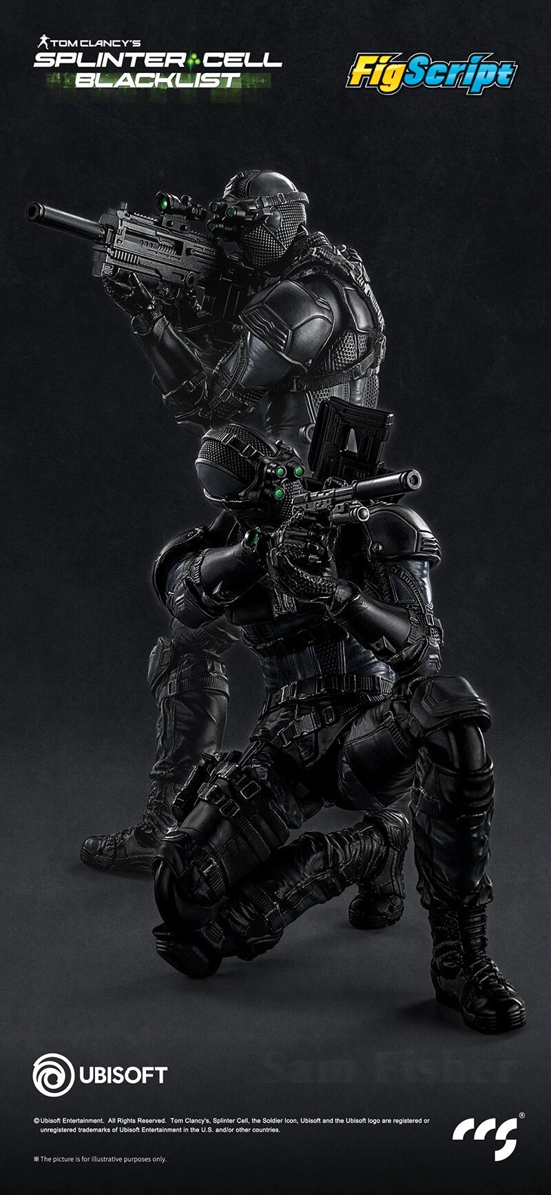 CCS TOYS 17.2cm Splinter Cell Sam Fisher Action Figure