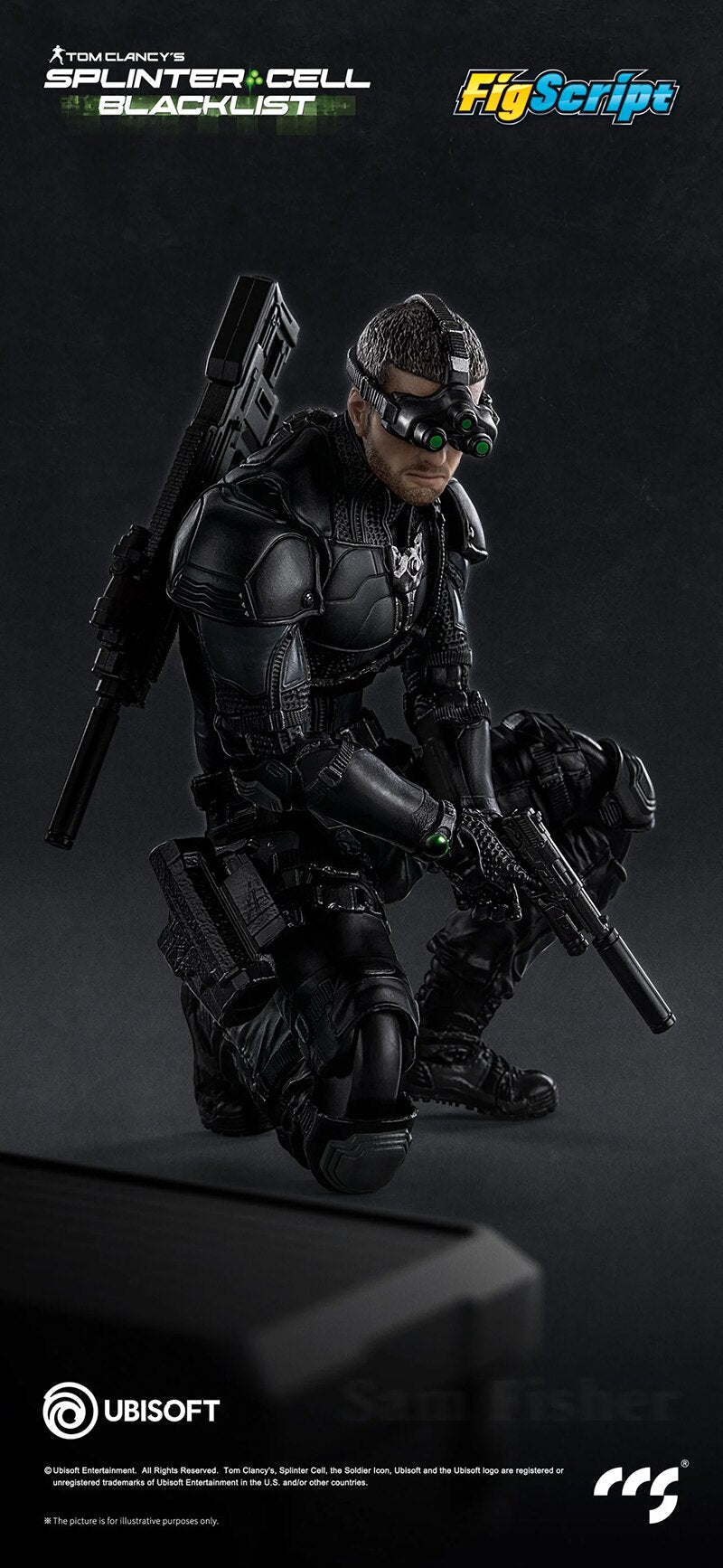 CCS TOYS 17.2cm Splinter Cell Sam Fisher Action Figure