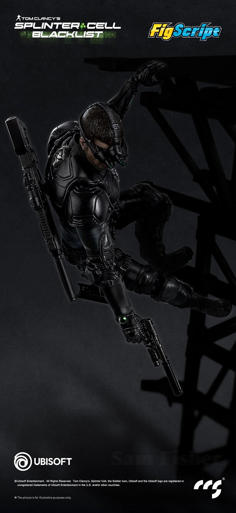 CCS TOYS 17.2cm Splinter Cell Sam Fisher Action Figure