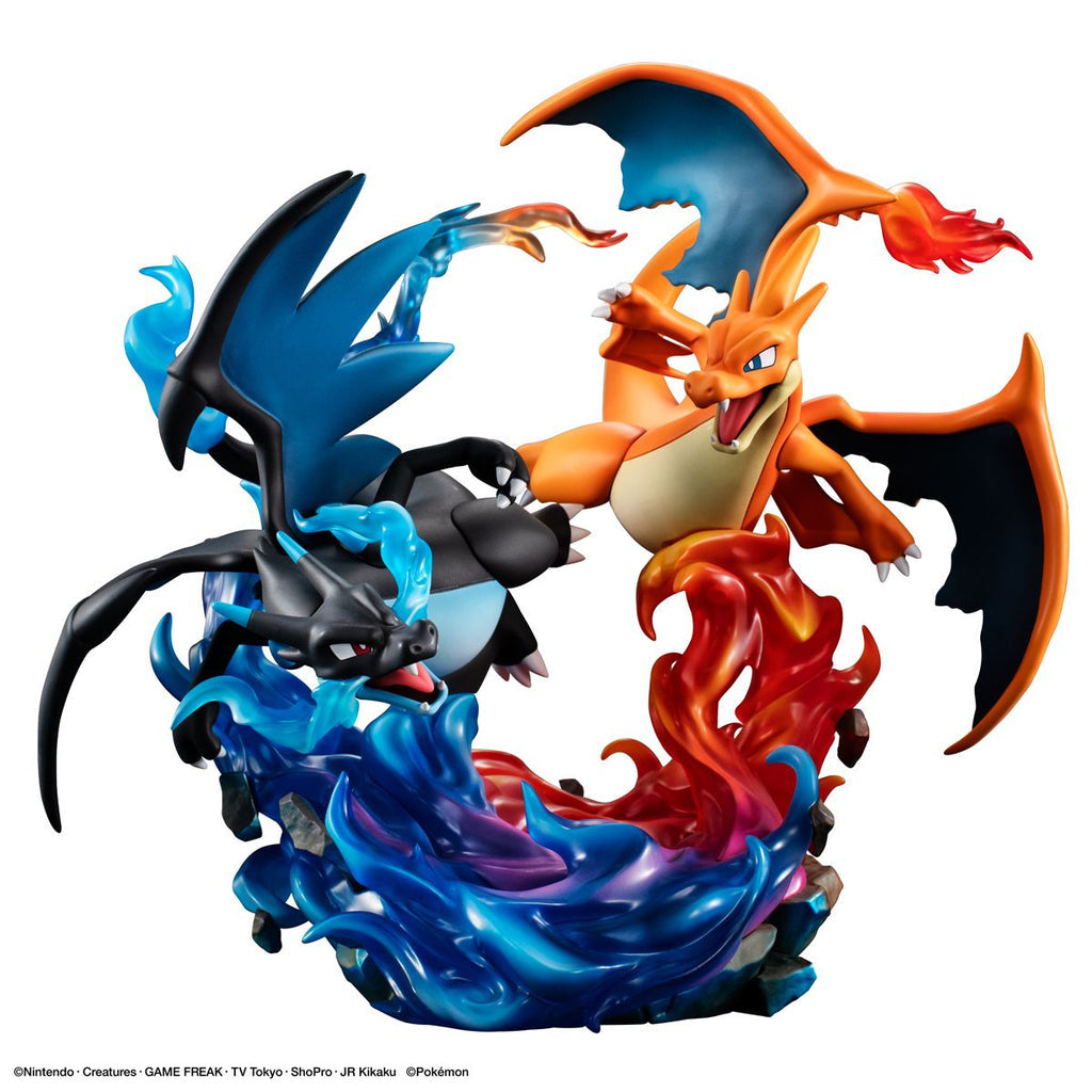 Megahouse G.E.M.EX Series:  Pokémon - Mega Charizard X & Mega Charizard Y