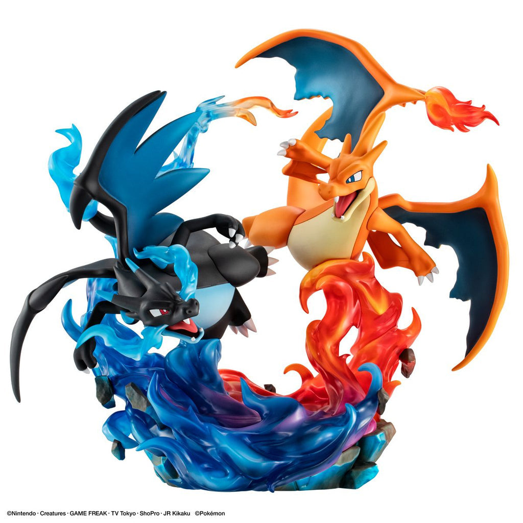 Megahouse G.E.M.EX Series:  Pokémon - Mega Charizard X & Mega Charizard Y