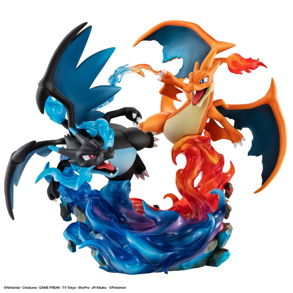 Megahouse G.E.M.EX Series:  Pokémon - Mega Charizard X & Mega Charizard Y