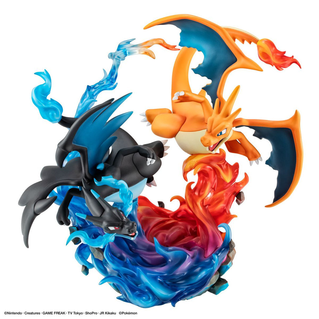 Megahouse G.E.M.EX Series:  Pokémon - Mega Charizard X & Mega Charizard Y