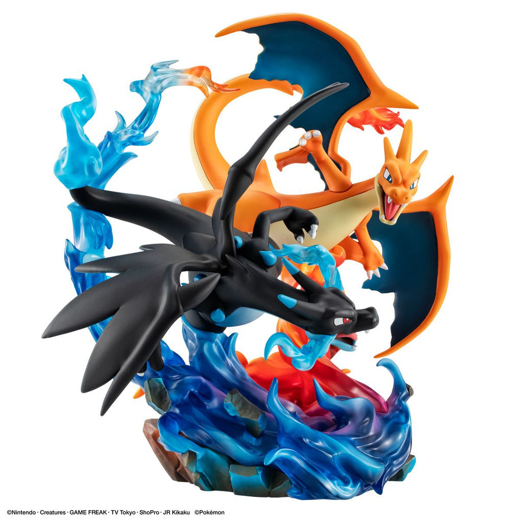 Megahouse G.E.M.EX Series:  Pokémon - Mega Charizard X & Mega Charizard Y
