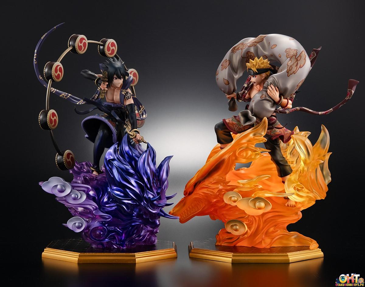 Megahouse Precious G.E.M. Series NARUTO Shippuden Naruto Uzumaki Wind God ＆ Sasuke Uchiha Thunder God Set