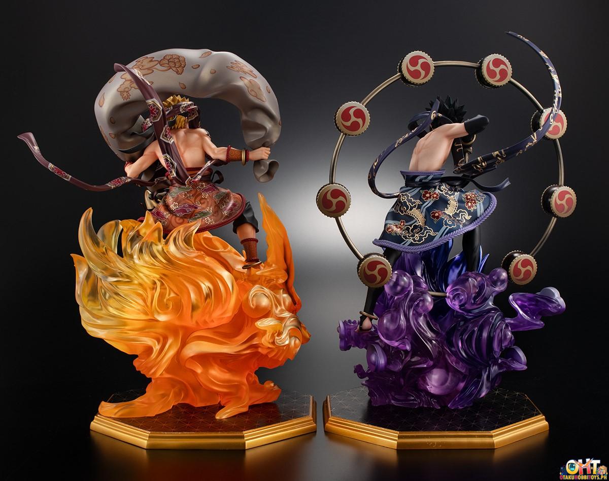 Megahouse Precious G.E.M. Series NARUTO Shippuden Naruto Uzumaki Wind God ＆ Sasuke Uchiha Thunder God Set