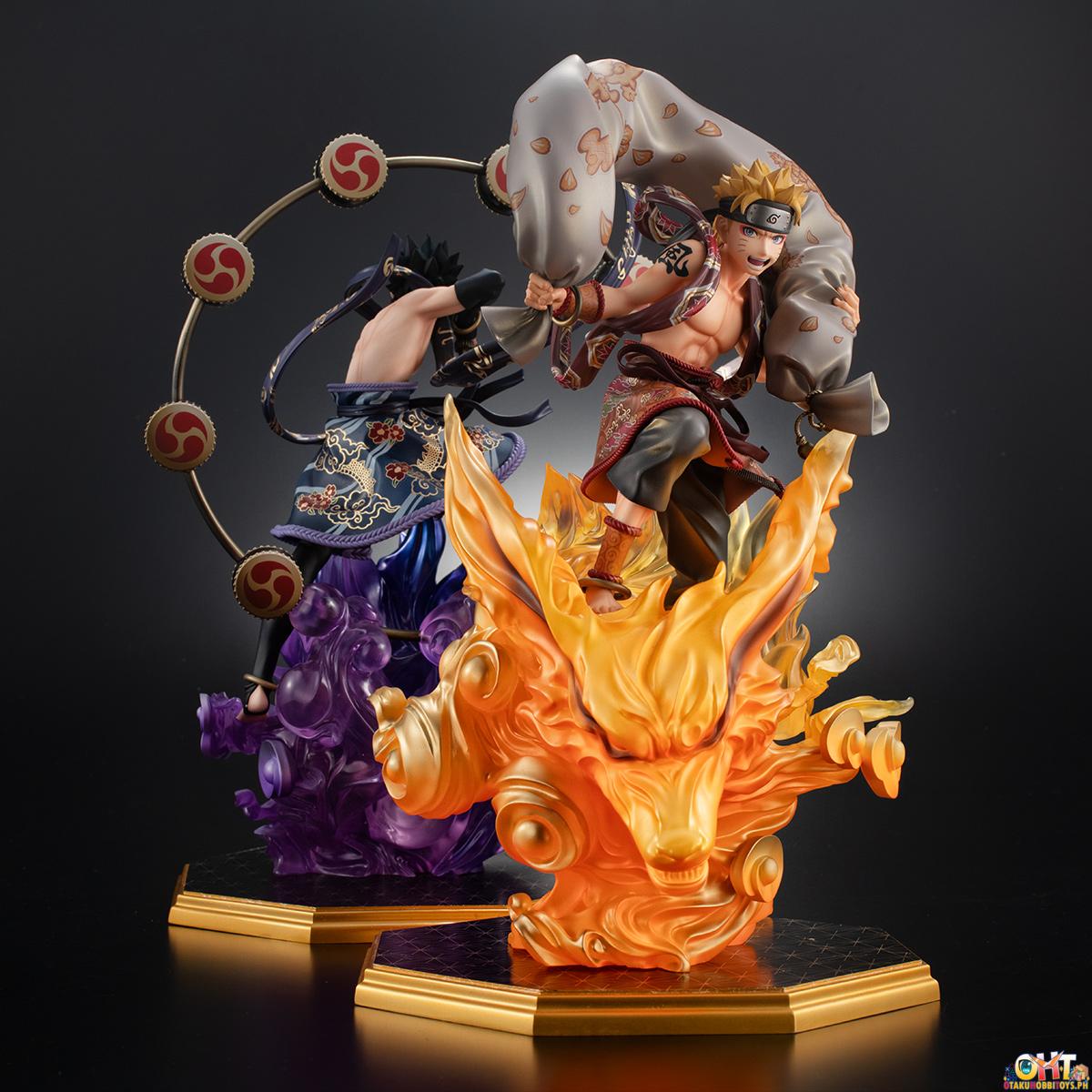 Megahouse Precious G.E.M. Series NARUTO Shippuden Naruto Uzumaki Wind God ＆ Sasuke Uchiha Thunder God Set