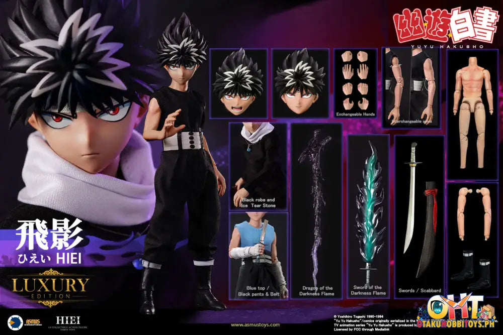 Asmus Toys Yu Hakusho 1/6 Hiei Luxury Edition Yuyu001Lux Articulated Figure