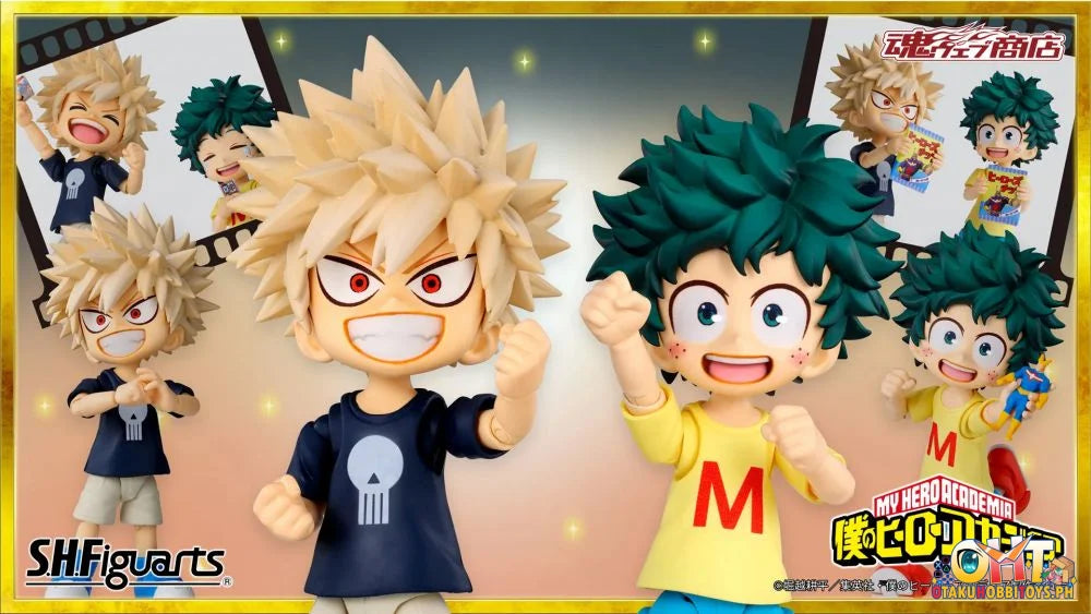 Bandai My Hero Academia S.H.Figuarts IZUKU MIDORIYA & KATSUKI BAKUGO-Childhood set- - Articulated Figure