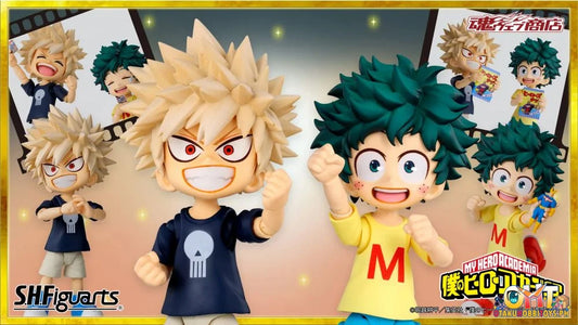 Bandai My Hero Academia S.H.Figuarts IZUKU MIDORIYA & KATSUKI BAKUGO-Childhood set- - Articulated Figure