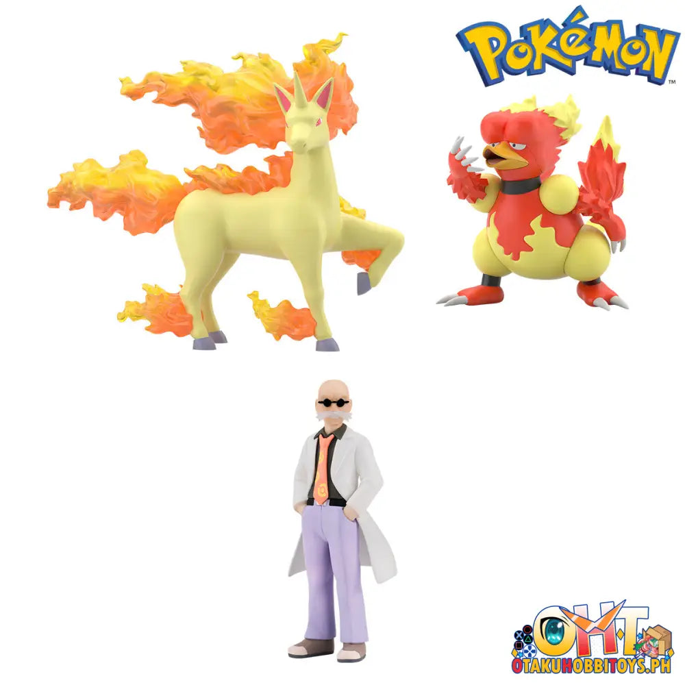 Bandai Pokemon Scale World Kanto Region Blaine & Rapidash Magmar W/O Gum