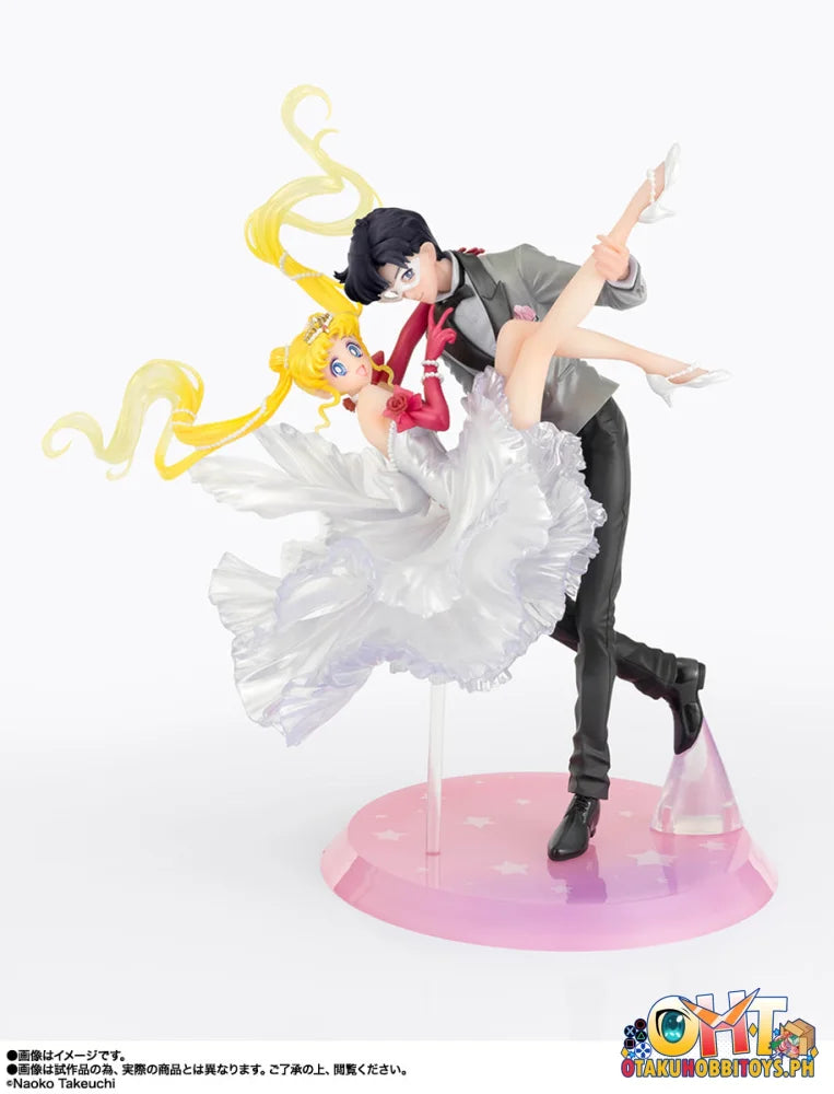 Bandai Sailor Moon Series Figuarts Zero chouette chouette USAGI & TUXEDO MASK [Moonlight Glow Edition] + item B