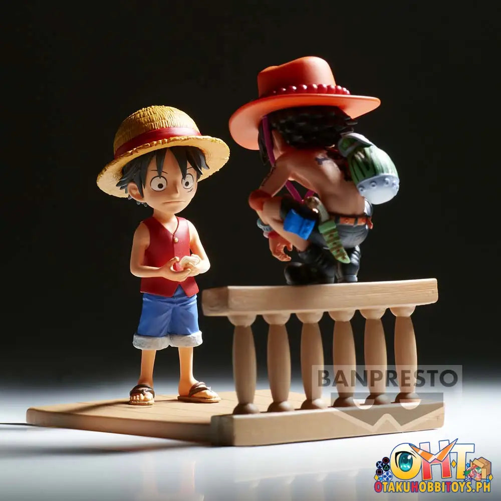 Banpresto One Piece World Collectable Figure Log Stories Monkey.d.luffy & Portgas.d.ace Prize