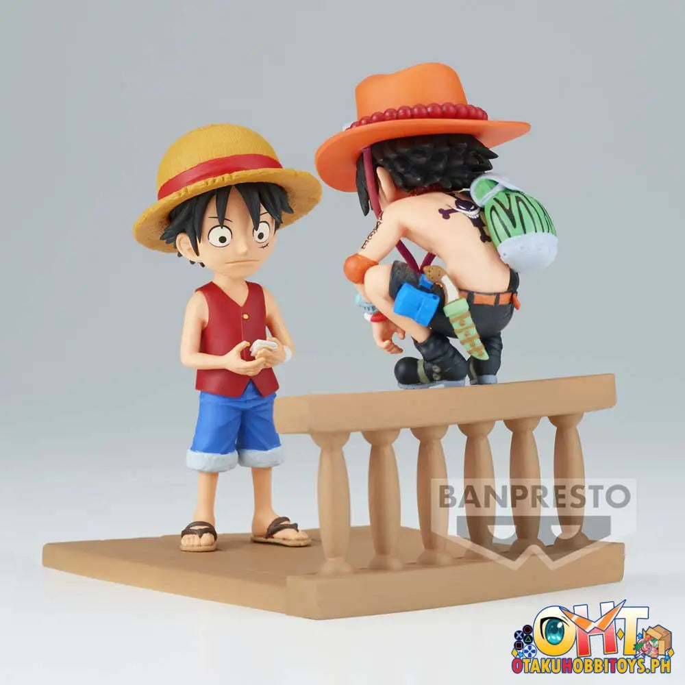 Banpresto One Piece World Collectable Figure Log Stories Monkey.d.luffy & Portgas.d.ace Prize