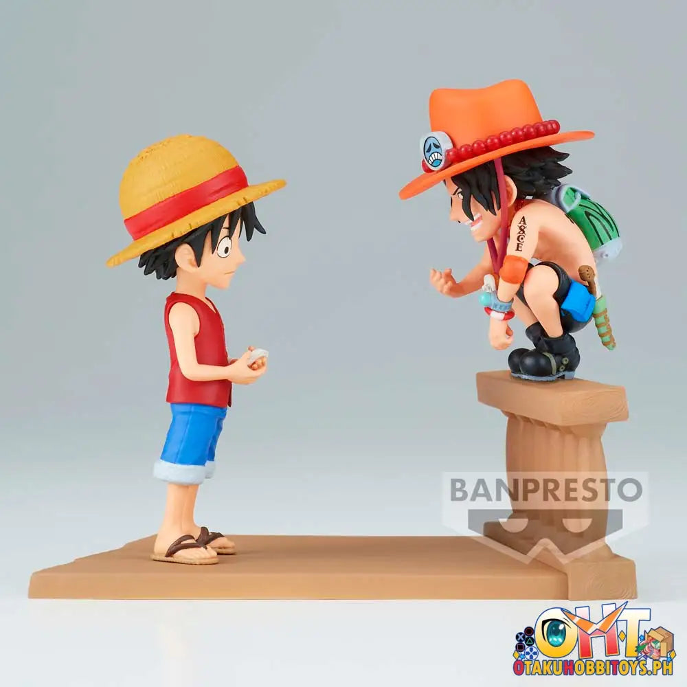 Banpresto One Piece World Collectable Figure Log Stories Monkey.d.luffy & Portgas.d.ace Prize
