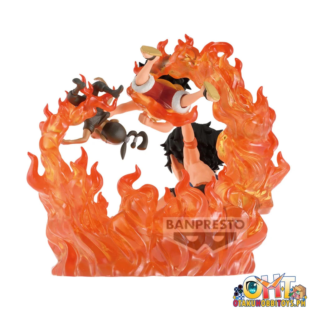 Banpresto One Piece World Collectable Figure Log Stories Portgas D. Ace & Monkey D. Luffy Marineford - Prize Figure
