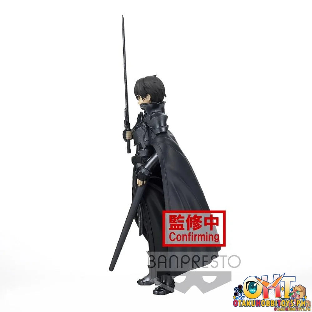 Banpresto Rising Steel Integrity Knight Kirito Figure - Sword Art Online: Alicization On Hand