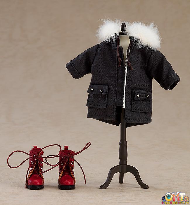 Nendoroid Doll Warm Clothing Set: Boots & Mod Coat (Black/Khaki Green)
