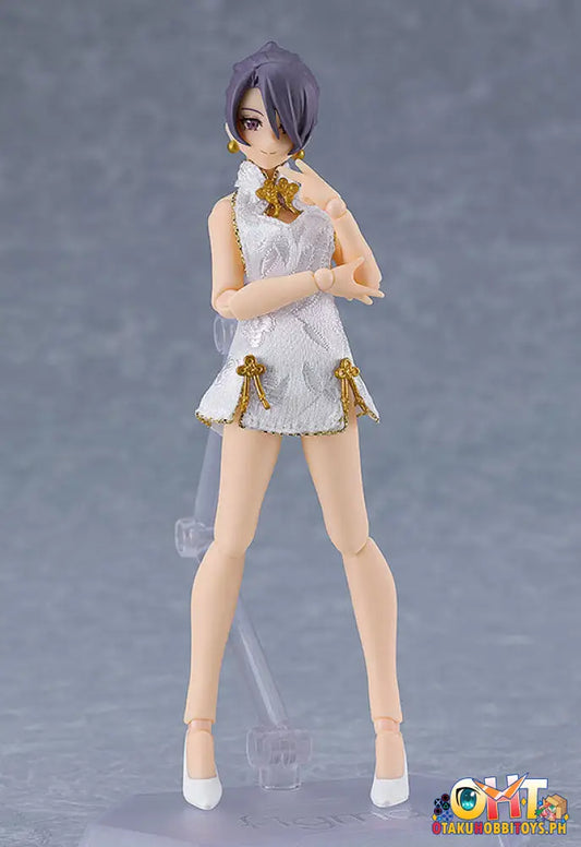 Figma 569B Female Body (Mika) With Mini Skirt Chinese Dress Outfit (White) Styles