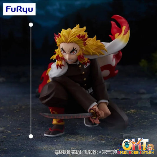 FURYU Demon Slayer: Kimetsu no Yaiba Noodle Stopper Figure -Rengoku Kyojuro Fierce Battle ver.- - Prize Figure