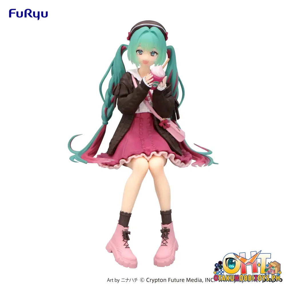 Furyu Hatsune Miku Noodle Stopper Figure -Autumn Date Pink Color Ver. Prize