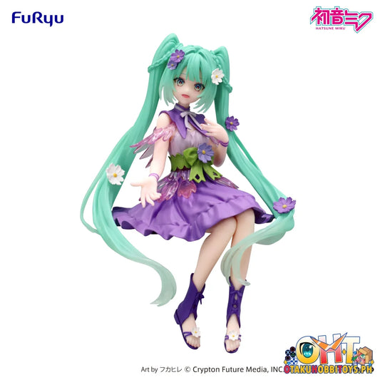FuRyu Hatsune Miku Noodle Stopper Figure -Flower Fairy Cosmos Purple Color ver.- Prize Figure