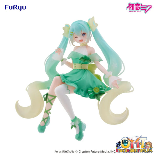 FuRyu Hatsune Miku Noodle Stopper Figure -Hatsune Miku Lime ver.- Prize Figure