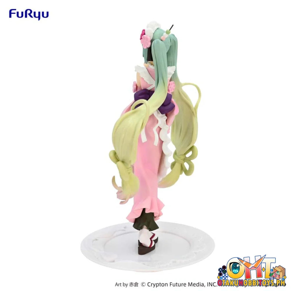 Furyu Piapro Characters Exceed Creative Figure Hatsune Miku Matcha Green Tea Parfait Cherry Blossom