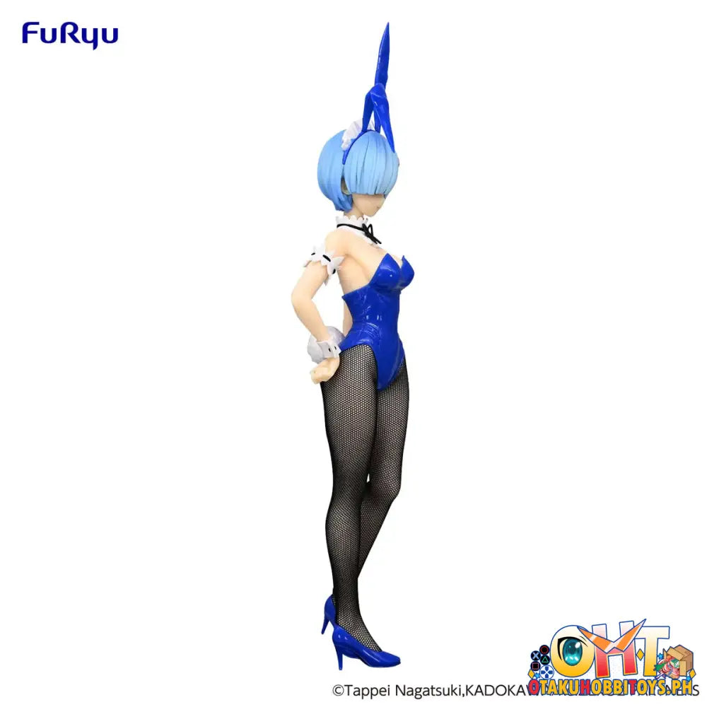 Furyu Re:zero Starting Life In Another World Bicute Bunnies Rem Blue Color Ver. Prize Figure