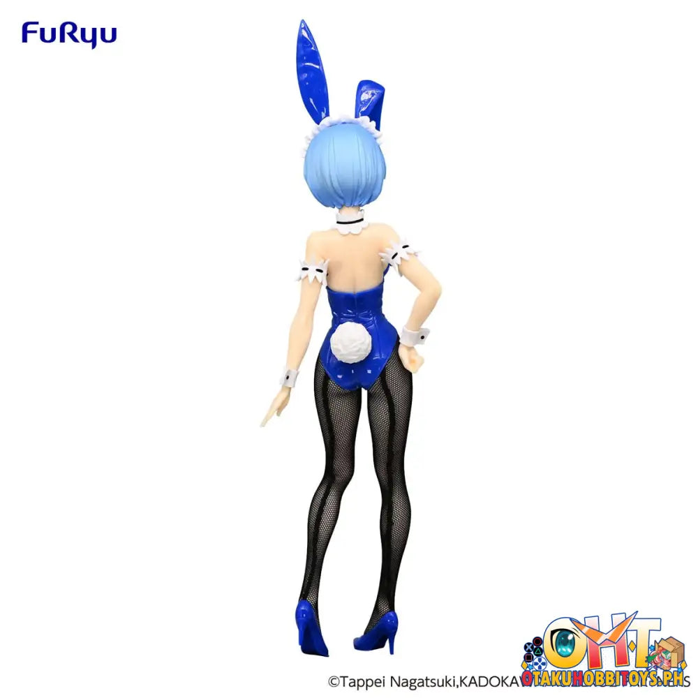 Furyu Re:zero Starting Life In Another World Bicute Bunnies Rem Blue Color Ver. Prize Figure