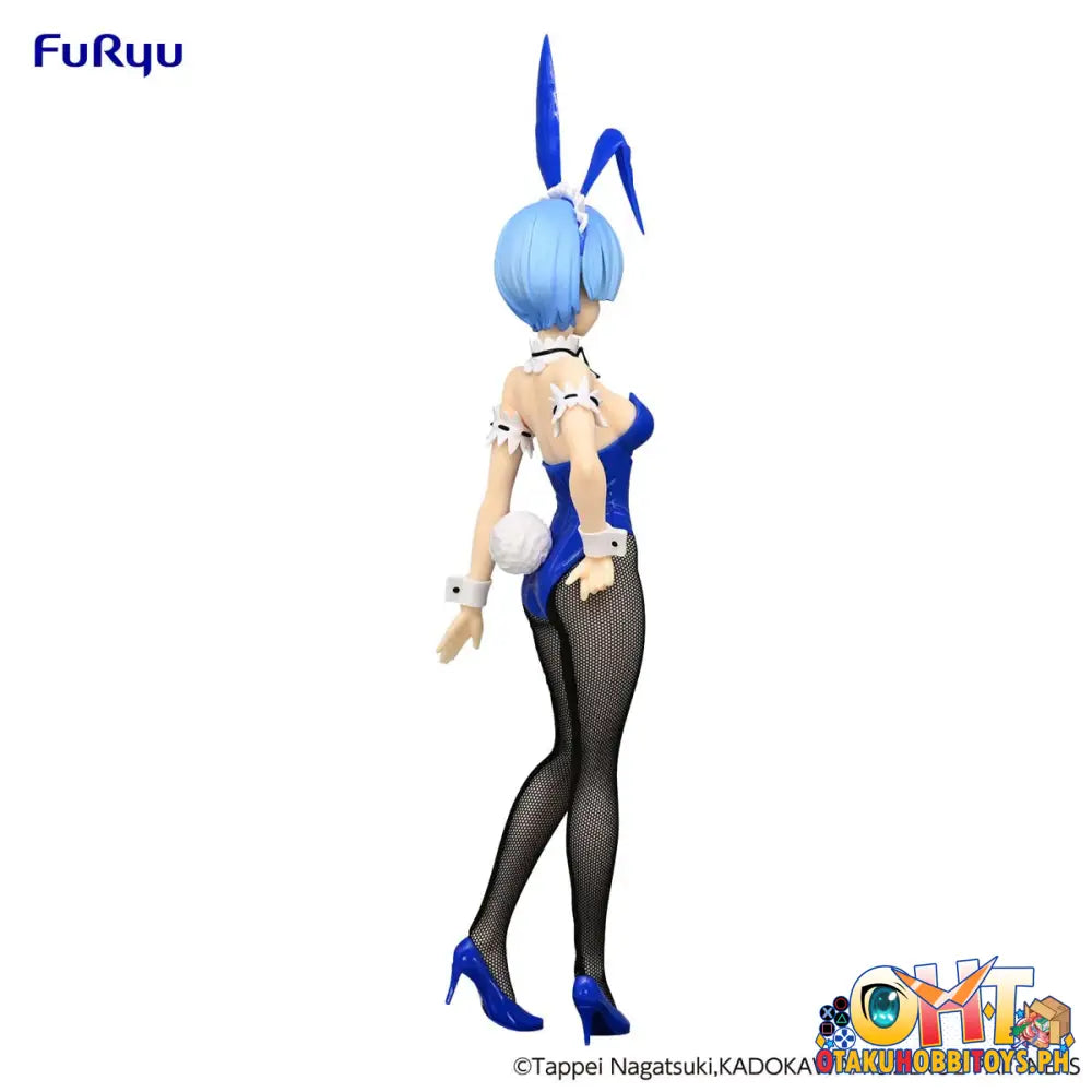 Furyu Re:zero Starting Life In Another World Bicute Bunnies Rem Blue Color Ver. Prize Figure