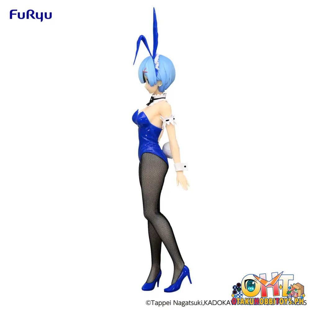 Furyu Re:zero Starting Life In Another World Bicute Bunnies Rem Blue Color Ver. Prize Figure