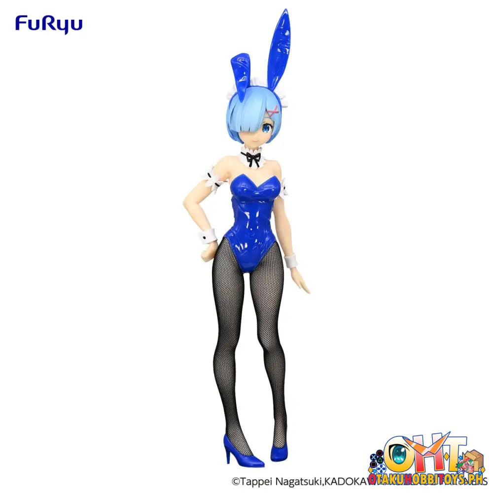 Furyu Re:zero Starting Life In Another World Bicute Bunnies Rem Blue Color Ver. Prize Figure