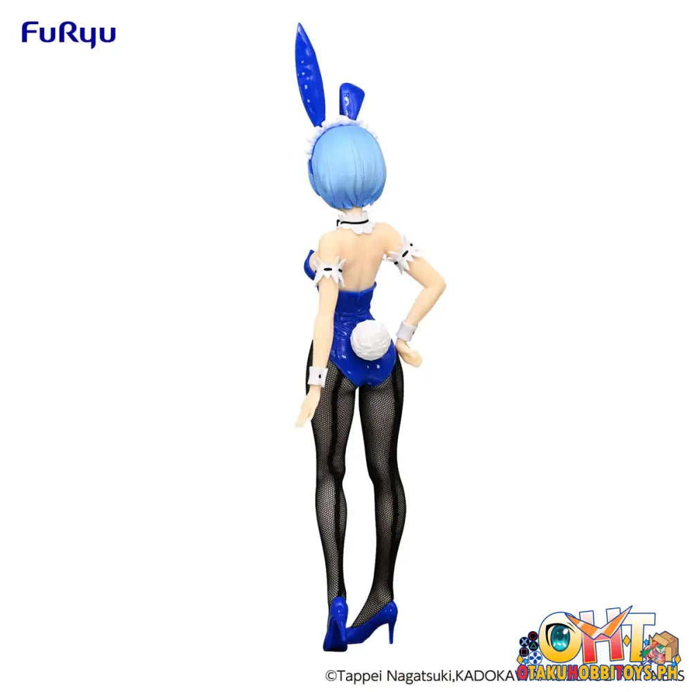 Furyu Re:zero Starting Life In Another World Bicute Bunnies Rem Blue Color Ver. Prize Figure