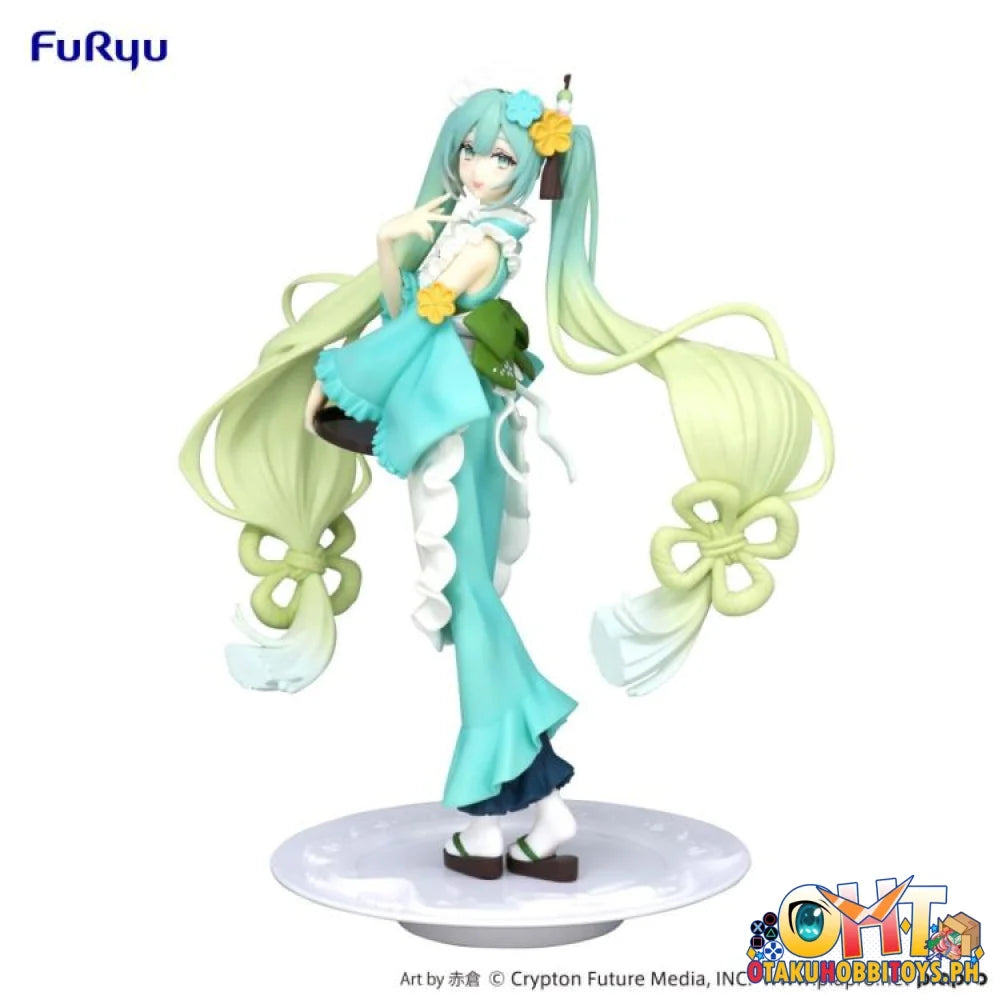 Furyu Vocaloid Exceed Creative Figure Hatsune Miku Matcha Green Tea Parfait Mint Ver. Prize