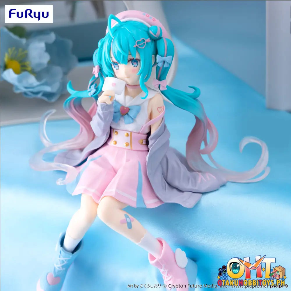 Furyu Vocaloid Noodle Stopper Hatsune Miku Love Sailor Grey Color Ver. Prize Figure