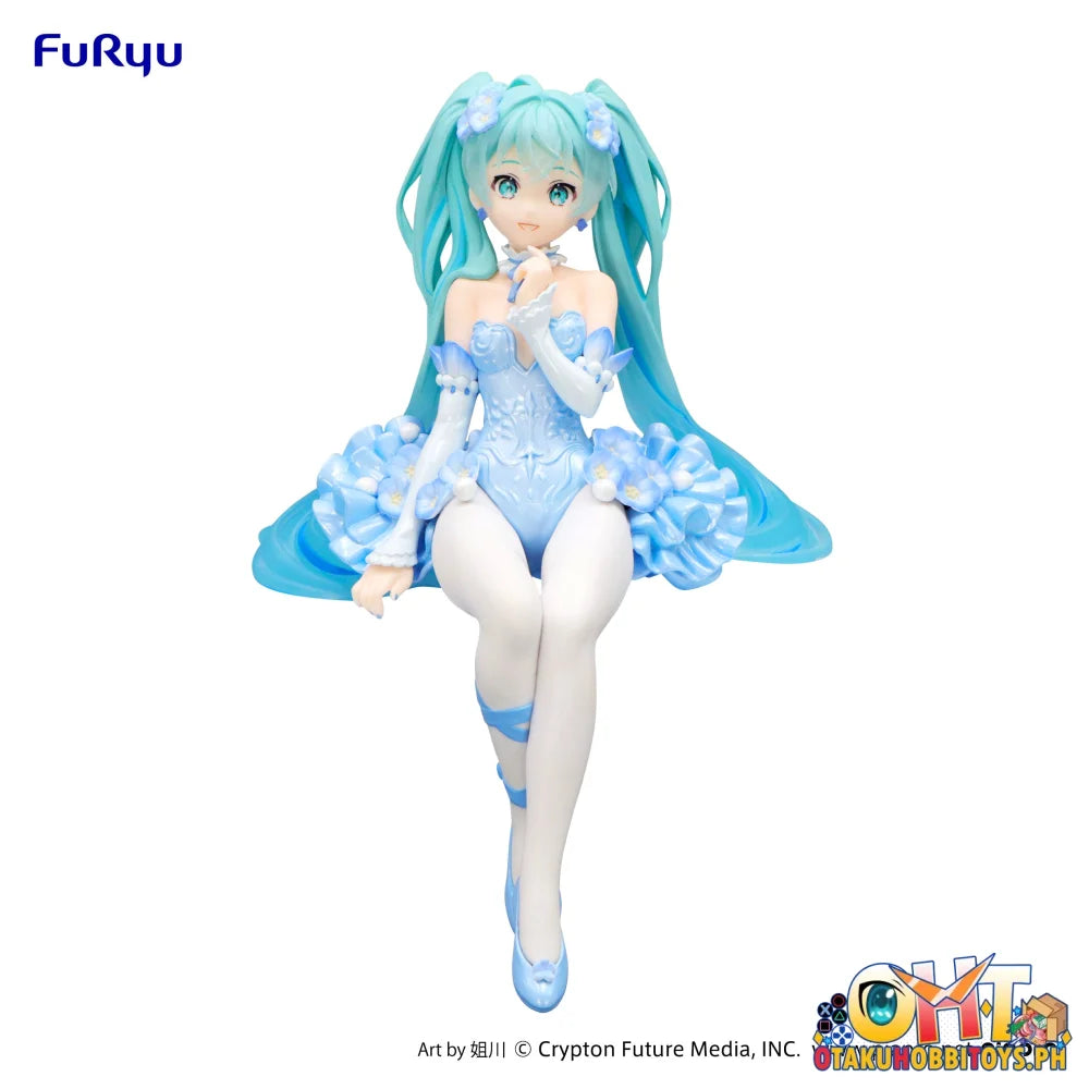 Hatsune Miku Noodle Stopper Figure -Flower Fairy Nemophila Pail Blue Color Ver.- Prize