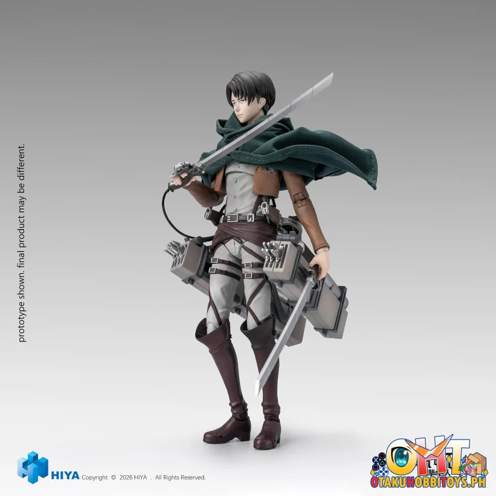 HIYA Toys Attack on Titan 1/12 Seasons 1-3 Levi Ackerman Collectible Action Figure - Articulated Figure